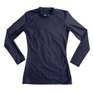 Badger Sport Boys Athletic Shirt Top Long Sleeves Pullover Stretch Blue Large